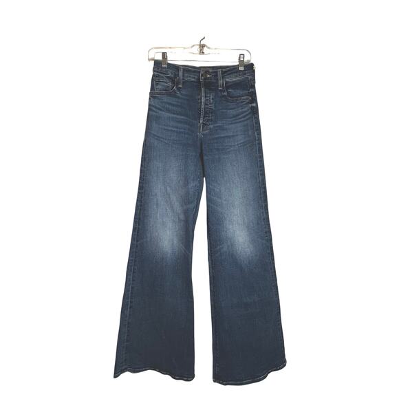 Mother The Tomcat Roller Sneak High Rise Wide Leg Jeans Sixth Sense Size 28 NWT - Picture 6 of 13